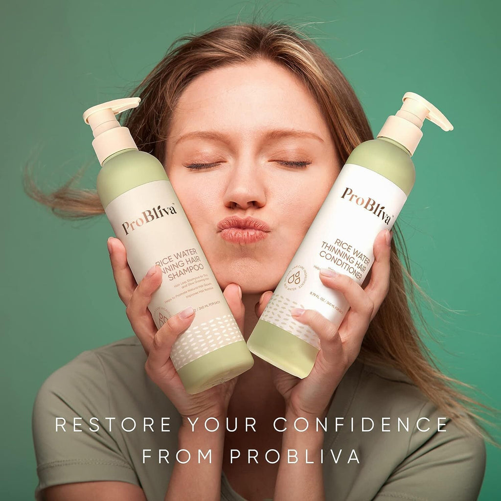 Rice Water Shampoo and Conditioner Set for Hair Growth, for Women & Men